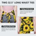 thumbnail image 6 of Black Green Stem Sunflower Pattern Apron-Garden Aprons for Women with Pockets-Cotton Linen Waterproof Kitchen Cooking Gardening Aprons Adjustable for Kitchen,Cooking,BBQ and Salon 33x27 Inch, 6 of 7