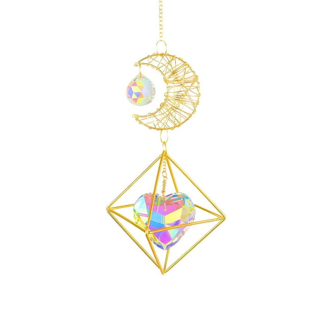 Colgante decorativo de cristal con forma de viento para decoración de ventanas de fiesta Amor