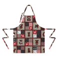 thumbnail image 2 of Red Plaid Dog Jigsaw Puzzle Apron-Garden Aprons for Women with Pockets-Cotton Linen Waterproof Kitchen Cooking Gardening Aprons Adjustable for Kitchen,Cooking,BBQ and Salon 33x27 Inch, 2 of 7