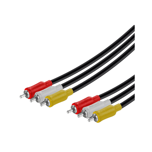 Cable AV compuesto 1.82m Insignia para reproductores de DVD DVR VHS VCR y televisores