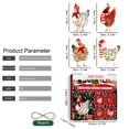 thumbnail image 2 of 4 piezas de adorno de gota de Navidad de pollo, decoración colgante de madera, recuerdo de fiesta (A), 2 of 4