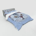 thumbnail image 2 of Ambesonne Cat Bedding Set 4 Pcs, Scottish Hipster Kitty Pet, Queen, Pale Blue Pale Grey, 2 of 2