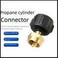 thumbnail image 1 of Brass Propane Tank Adapter for Outdoor Camping - QCC1 to POL Fitting, Durable & Compact Gas Canister Refill Connector, Easy Connection & Maintenance, Reliable Performance for North American 1lb, 1 of 5