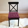 thumbnail image 5 of My Infinity Store 16" Plush Square Tufted Chair Pad/Cushions Tie-Backs (Maroon, 4 Piece), 5 of 5