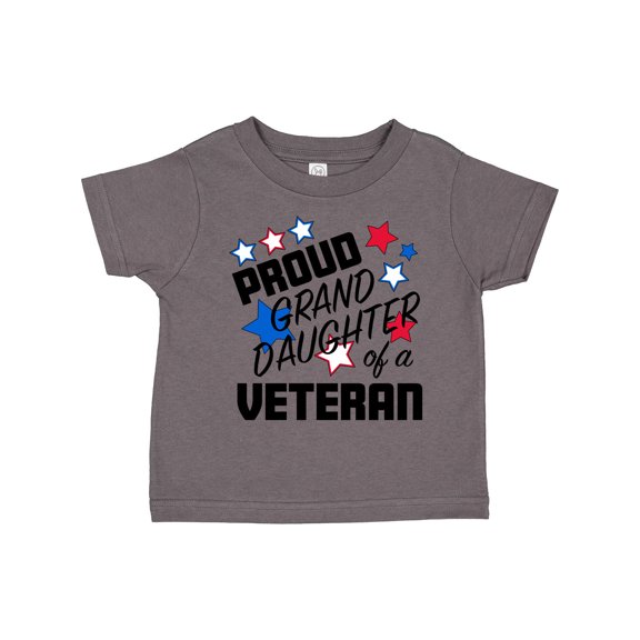 Inktastic Proud Granddaughter of a Veteran Veterans Day Girls Toddler T-Shirt