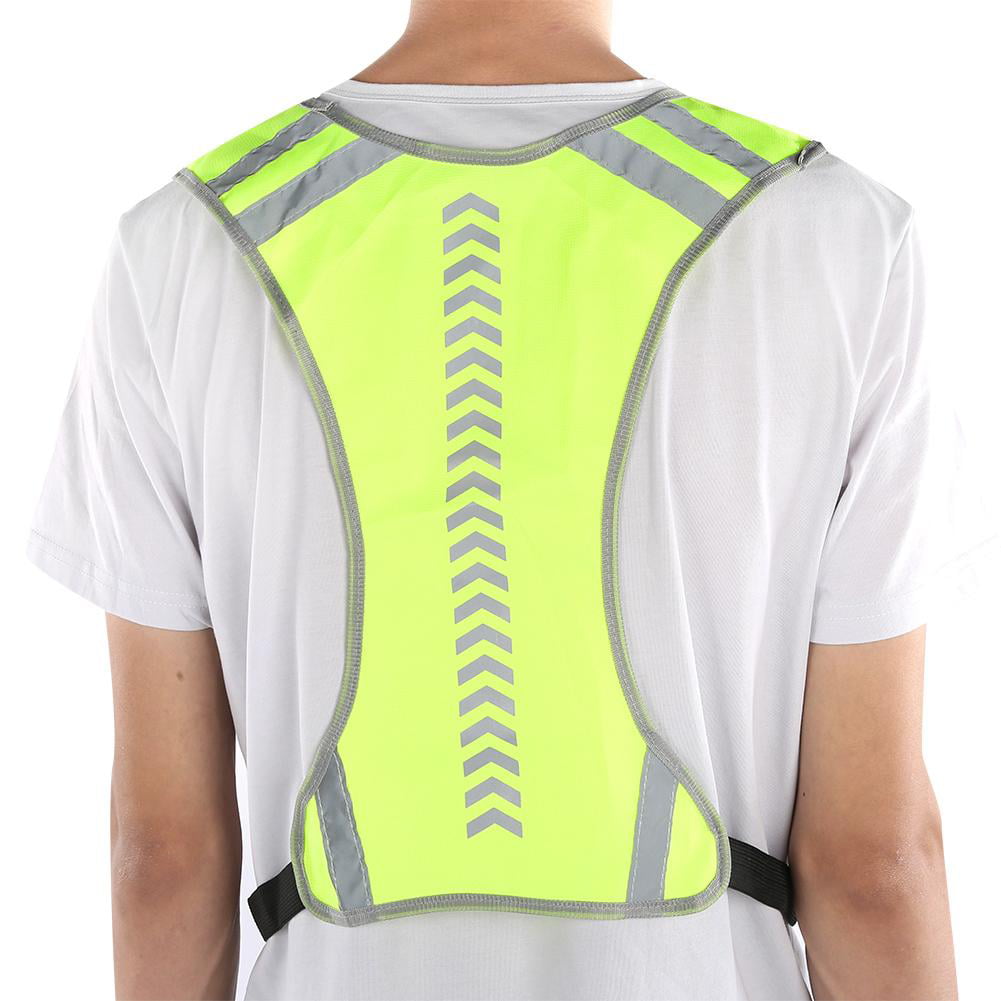 Outdoor Reflective Safety Vest with LED Light High Visibility for Night Running 
