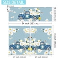 thumbnail image 4 of 3 Pack Blue Daisy Kitchen Curtains 54x36inch - Curtains for Bedroom as Farmhouse Kitchen Decor and Spring Decorations for The Home, Daisy Kitchen Curtains and Valances Set, 4 of 5