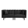 thumbnail image 3 of Futon Sofa Sleeper Black Velvet, 3 of 8