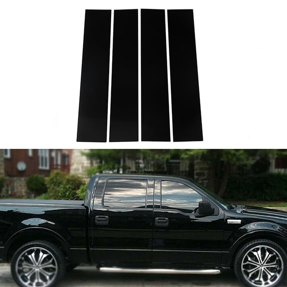 Possbay Window Pillar Posts Door Side Trim Covers Fit For Ford F-150 Super Cab/Extended Cab 2004-2014