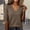 Brown, variant on Short Sleeve Tshirt For Women Summer Thread Neck T Shirts Loose Fit Casual Lightweight Basic Tee Classic T-shirt Work Blouse Daily Wear Grey M