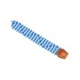 thumbnail image 6 of INSPIRE CHIC Unisex Canvas Elastic Fabric Woven Stretch Braided Belts Blue White Total Length: 41 3/8 inches, 6 of 6