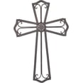 thumbnail image 5 of Medallion Open Black 18 Inch Metal Decorative Hanging Wall Cross, 5 of 5