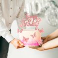 thumbnail image 3 of BHNKGZNA: 13 piezas de decoraci&oacute;n de pastel de mariposa 3D rosa dorado para cumplea&ntilde;os, boda y fiesta de cumplea&ntilde;os de ni&ntilde;as y mujeres, 3 of 7