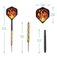 thumbnail image 3 of Personalized Copper Plated Dart Set with 14 Gram Weights, 18-Piece Professional Steel Tip Flying Darts Kit, Precision Engineered for Accuracy & Control, 3 of 8