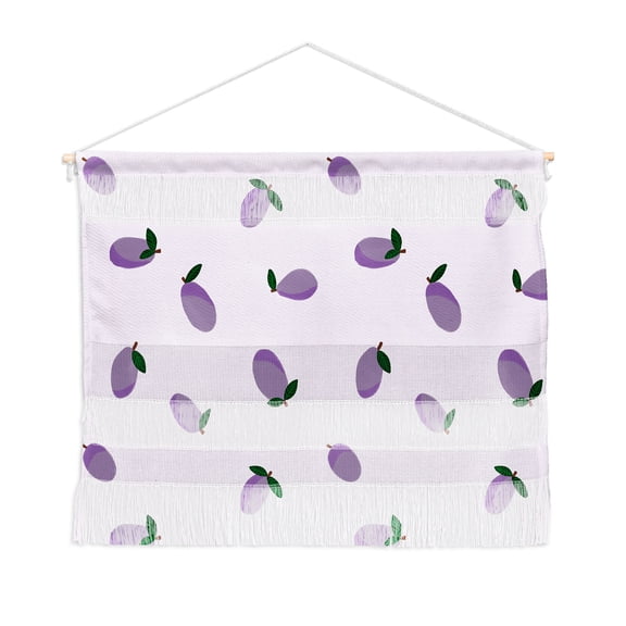 Society6 Alisa Galitsyna Plums Fiber Wall Art 47" x 32"