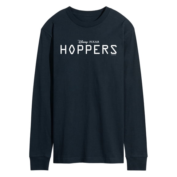 Hoppers - Logo White Men's Long Sleeve Graphic T-Shirt