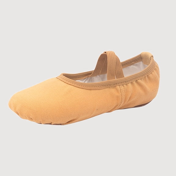 Gyujnb Ballet Dance Shoes, Elastic Strap Flat Split Sole, for Yoga Practice Performance Indoor (Girls),8-9 Years