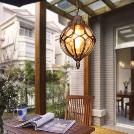 Injuicy Outdoor Hanging Lantern Rustic Waterproof Pendant Lighting Fixture In Metal With Glass Globe 7 1 Exterior Light For Porch Entryway Brown Canada Injuicy Outdoor Hanging Lantern Rustic, Outdoor Entryway Hanging Lights