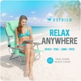 thumbnail image 2 of Open Box Ostrich On-Your-Back Outdoor Reclining Beach Pool Camping Chair, Teal, 2 of 8
