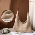 thumbnail image 4 of JASGOOD Vintage Suede Hobo Bag for Women Soft Oversized Shoulder Purse, Casual Daily Handbag, 4 of 7