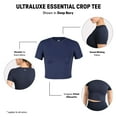 thumbnail image 4 of YITTY Active Women's UltraLuxe Essential Crop Tee, Athleisure, 4-Way-Stretch, Sage Grey, L, 4 of 7