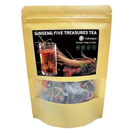 Kidney Tea Formula Ginseng Five Treasure Tea, Combination Scented Tea, Herbal Health Beverage