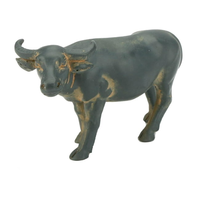 Adorno de rocalla de ternero, adornos de vaca, bonsái de búfalo, figura decorativa de búfalo. de pie