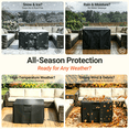 thumbnail image 3 of GASPRO 28 Inch Square Fire Pit Cover, Fits for 24-28 Inch Outdoor Fire Table Cover, 100% Waterproof and Windproof Fire Bowl Cover, 420D Heavy Duty Fabric, 28"W x 28"D x 25"H Black, 3 of 12