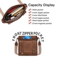 thumbnail image 2 of KALUNMA Crossbody Bags for Women Multi Pocket Vegan Leather Shoulder Handbags Travel Purse with Adjustable Strap, 2 of 6
