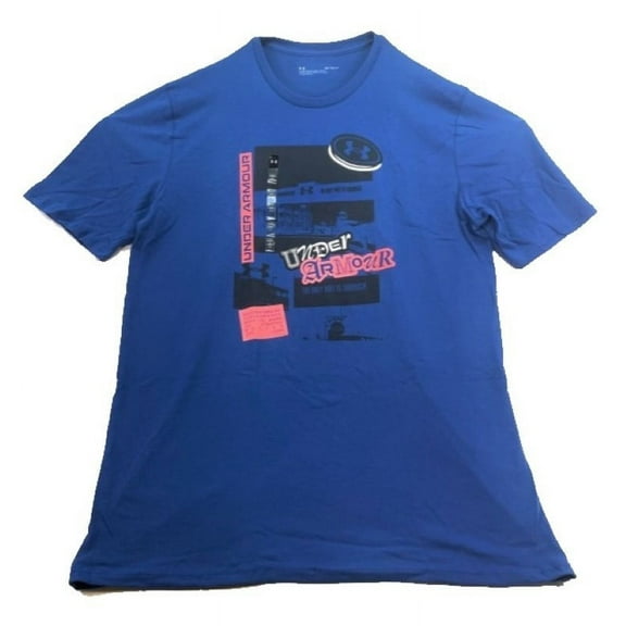 Under Armour 1374030 Men's Blue Multi Loose Short-Sleeve-Shirt. (M)