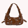 thumbnail image 2 of Bolso Mano para Mujer Hombro Con Tachuelas PU Correa Ajustable Hobo Elegante, 2 of 9