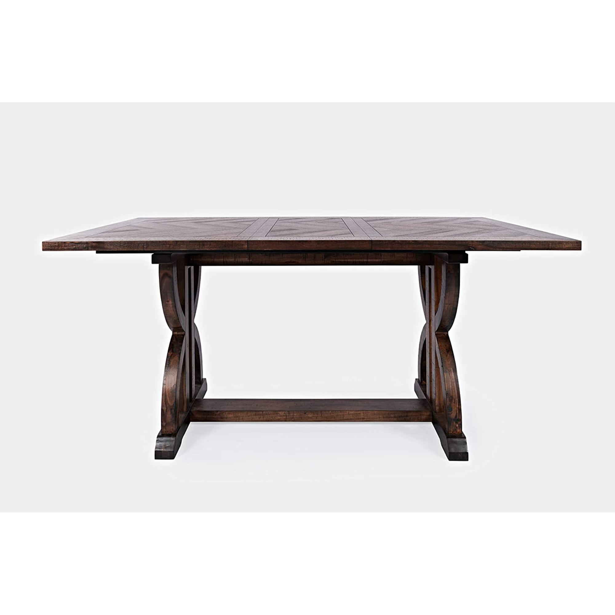 Jofran Fairview Transitional Herringbone Distressed Acacia Counter Height 78" Dining Table