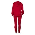 thumbnail image 5 of MIUOWANP Two piece Sets for Women Women Tracksuits Long Sleeve Coat Knee Hole Zipper Hooded Sports Suit, 5 of 5