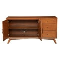 thumbnail image 3 of Bowery Hill Mid-Century Wood 3 Drawer Sideboard in Acorn Brown, 3 of 7