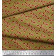 thumbnail image 2 of Soimoi Coton Jersey Tissu Feuilles et Fruits Rouges Tissu Imprimé 1 Yard 58 Pouces de Large, 2 of 4