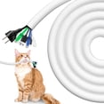 thumbnail image 1 of Funda protectora de cable AGPTEK de 2 m y 3,5 cm para perros y gatos, color blanco, 1 of 7
