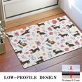 thumbnail image 3 of Dachshunds with Flowers Door Rugs,Washable Non Slip Door Mats Indoor,Decorative Door Mats,Entry Mat Indoor for Entrance,Bedroom,Kitchen,Bathroom,16"x24", 3 of 6