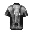 thumbnail image 3 of Daiia Indian Elephant Hawaiian Shirt for Men Gentle Cotton Regular Short Sleeve Casual-Small, 3 of 9