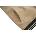 thumbnail image 5 of Beautiful Giant Men's Bomber Jacket with Quilted Lining PU Leather Sleeves Winter Coat, 5 of 6