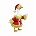 thumbnail image 3 of Aurorax Christmas Porch Goose Outfit 19 inch,Goose Clothes for Cement Goose Porch Goose 23"/17",Holiday Red Green Porch Goose Costume for Outdoor Lawn Yard, 3 of 6