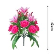 thumbnail image 2 of 2PCS new 18 head simulated rose artificial flower party, wedding decoration, home decoration, anniversary bouquet, couple gift, 2 of 16