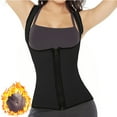 thumbnail image 1 of Chaleco de entrenamiento de cintura para mujer con cremallera, chaleco de Sauna de neopreno para quemar grasa para perder peso, corsé delgado, camiseta sin mangas moldeadora de cuerpo, 1 of 8