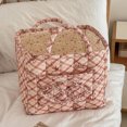 thumbnail image 5 of Yucurem Boho Quilted Fabric Storage Baskets for Organizing, Foldable Floral Laundry Hamper for Toys, Books, Towels, and Clothes, 12.2"x10.24"x10.63", 5 of 7