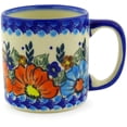 thumbnail image 3 of Polish Pottery 11 oz Mug (Bold Poppies Theme) Signature UNIKAT Hand Painted in Boleslawiec, Poland + Certificate of Authenticity, 3 of 6