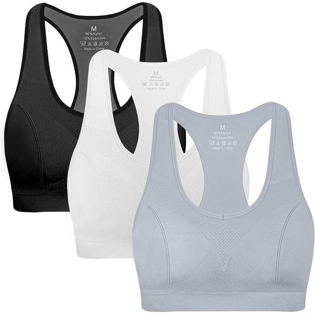 TEMOGU-MIRITY Women Racerback Sports Bras - High Impact Workout Gym Activewear Bra