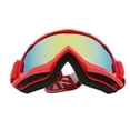 thumbnail image 1 of Motorcycle Goggles, Adjustable Goggles Scratch Proof Shock Resistant Sandproof Waterproof Fallproof  For Hiking Red Frame Red Goggles Lens, 1 of 8
