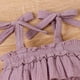 thumbnail image 3 of Bermudas Baby Girl Kids Sling Tops + Shorts Ruffle Top sin mangas + Shorts Set (Púrpura 4t) Ygjytge Púrpura T 3-4 años Única para Niña, 3 of 7