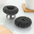 thumbnail image 6 of Januofit 5Pcs Steel Wool Scrubber with Replacement Wire Sponge Pads Set, Stainless Steel Scrubber with Handle for Scouring Stubborn Messes from Cast Iron, Pots, Pans, Grill, Stoves, Sink, 6 of 6