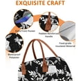thumbnail image 4 of Lunch Bags for Women Insulated Lunch Box Cooler Bag Waterproof Lunch Kit Portable Large Meal Prep Container Work Tote Bag for Ladies White Rose, 4 of 6