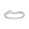 thumbnail image 5 of 14K White Gold Ring Band Wedding Only Polished Contour , Size 8, 5 of 7